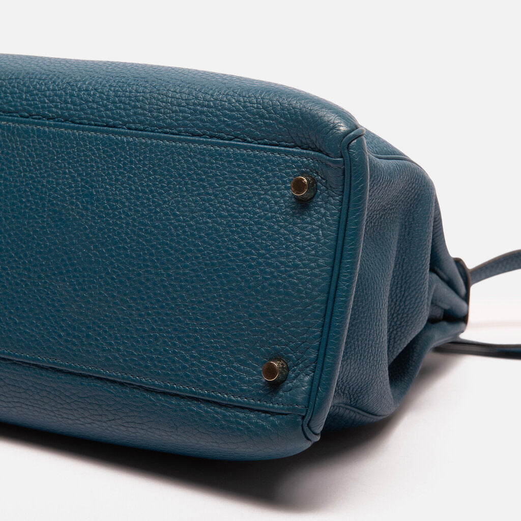 Hermes Blue Togo Kelly 35 GHW