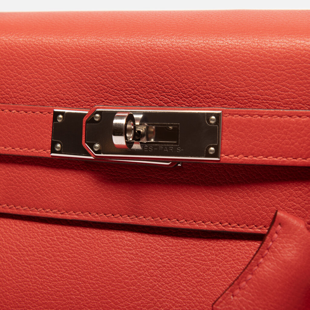 Hermes Red Evercolor Retourne Kelly 28 PHW (2016)