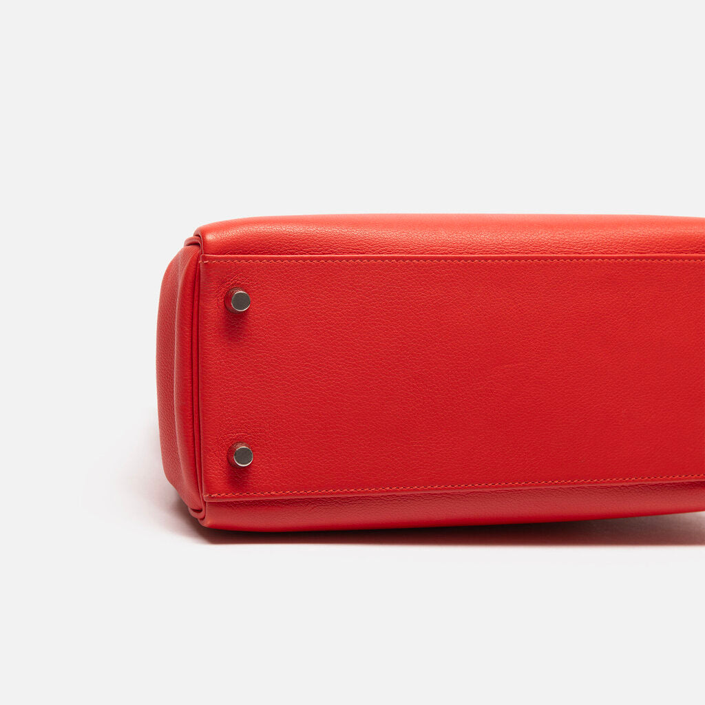 Hermes Red Evercolor Retourne Kelly 28 PHW (2016)
