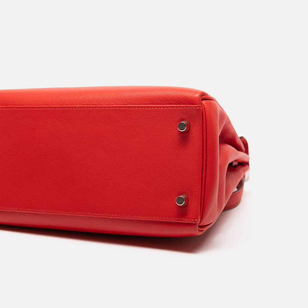 Hermes Red Evercolor Retourne Kelly 28 PHW (2016)