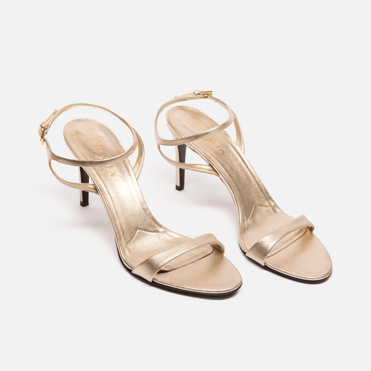 Prada Gold Leather Pumps