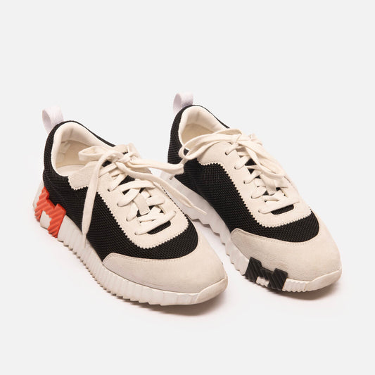 Hermes Black/White/Orange Bouncing Sneakers(1300)