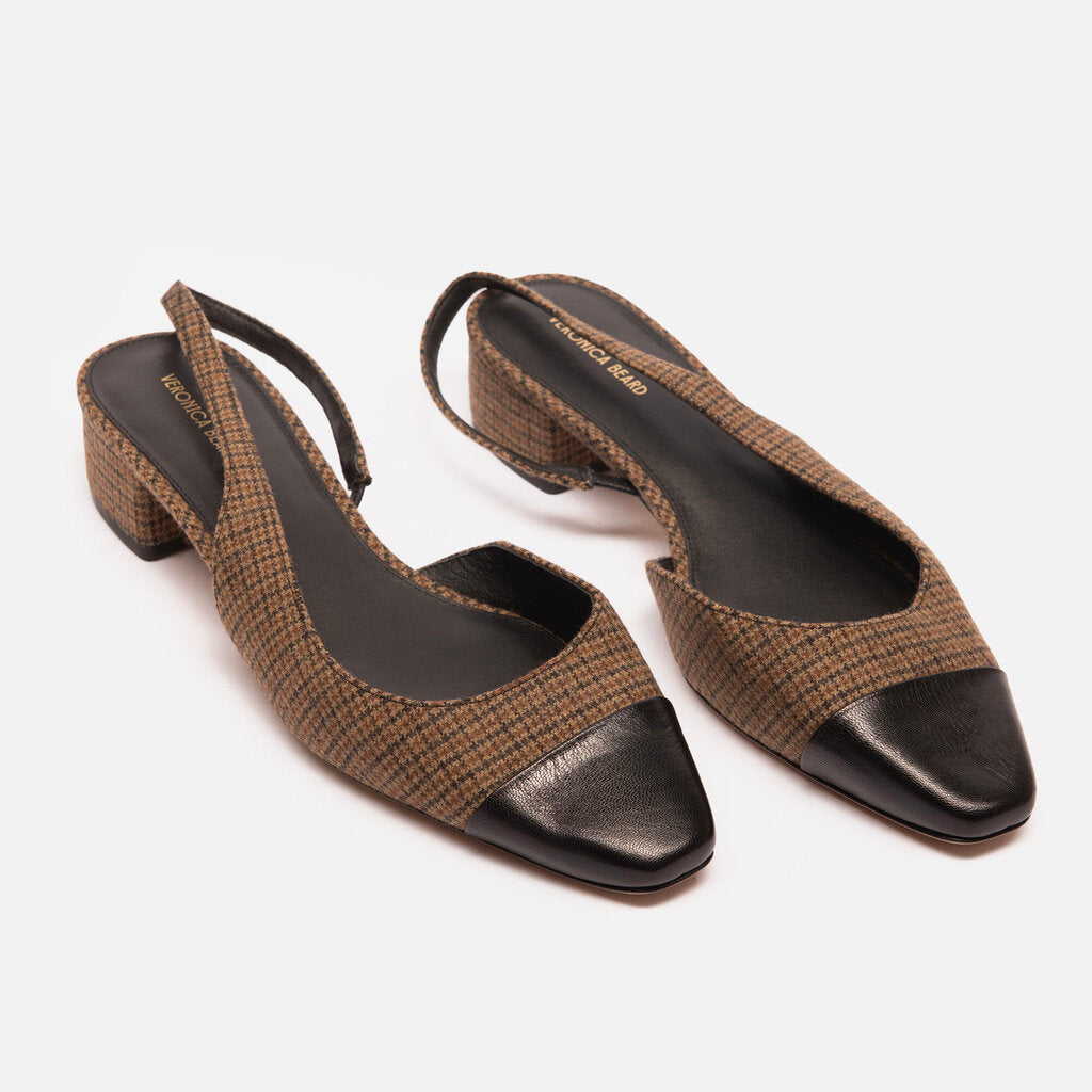Veronica Beard Tweed Slingback Flats