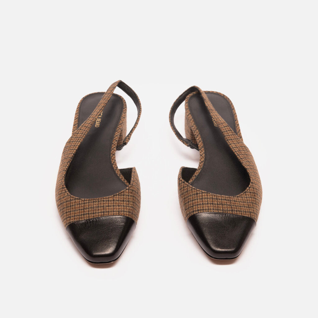 Veronica Beard Tweed Slingback Flats