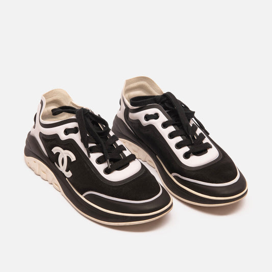 Chanel Black/White CC Sneakers