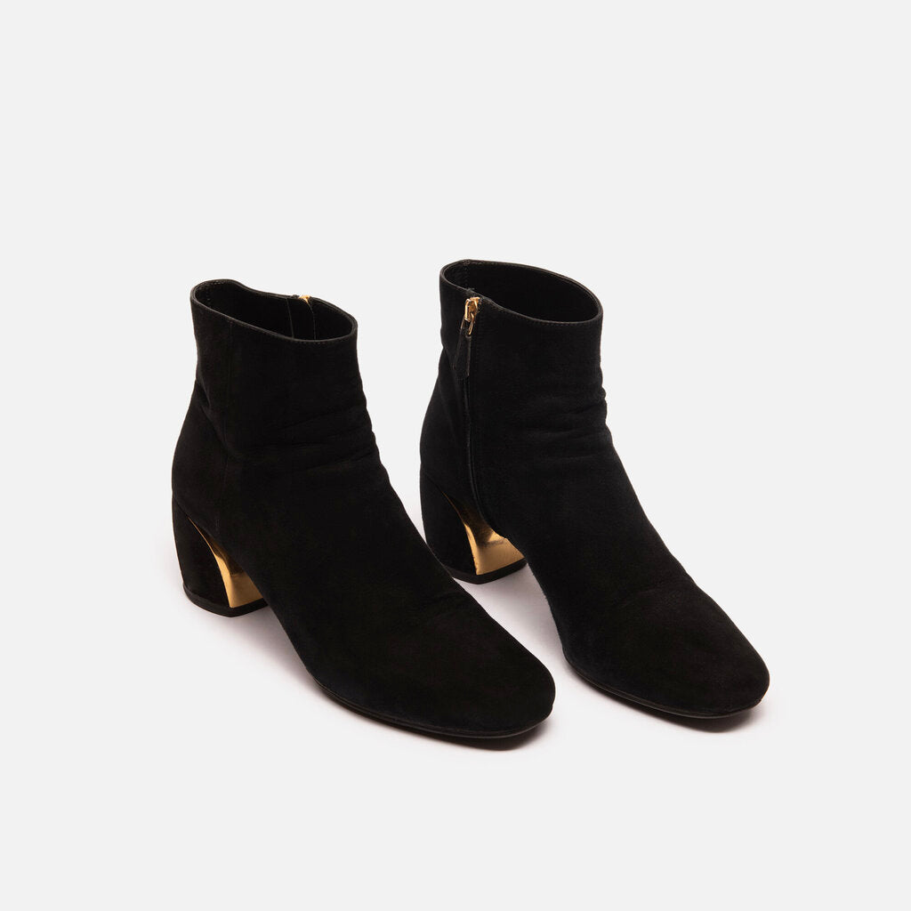 Prada Black Suede Booties (39.5) AS IS