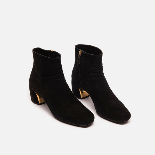 Prada Black Suede Booties (39.5) AS IS