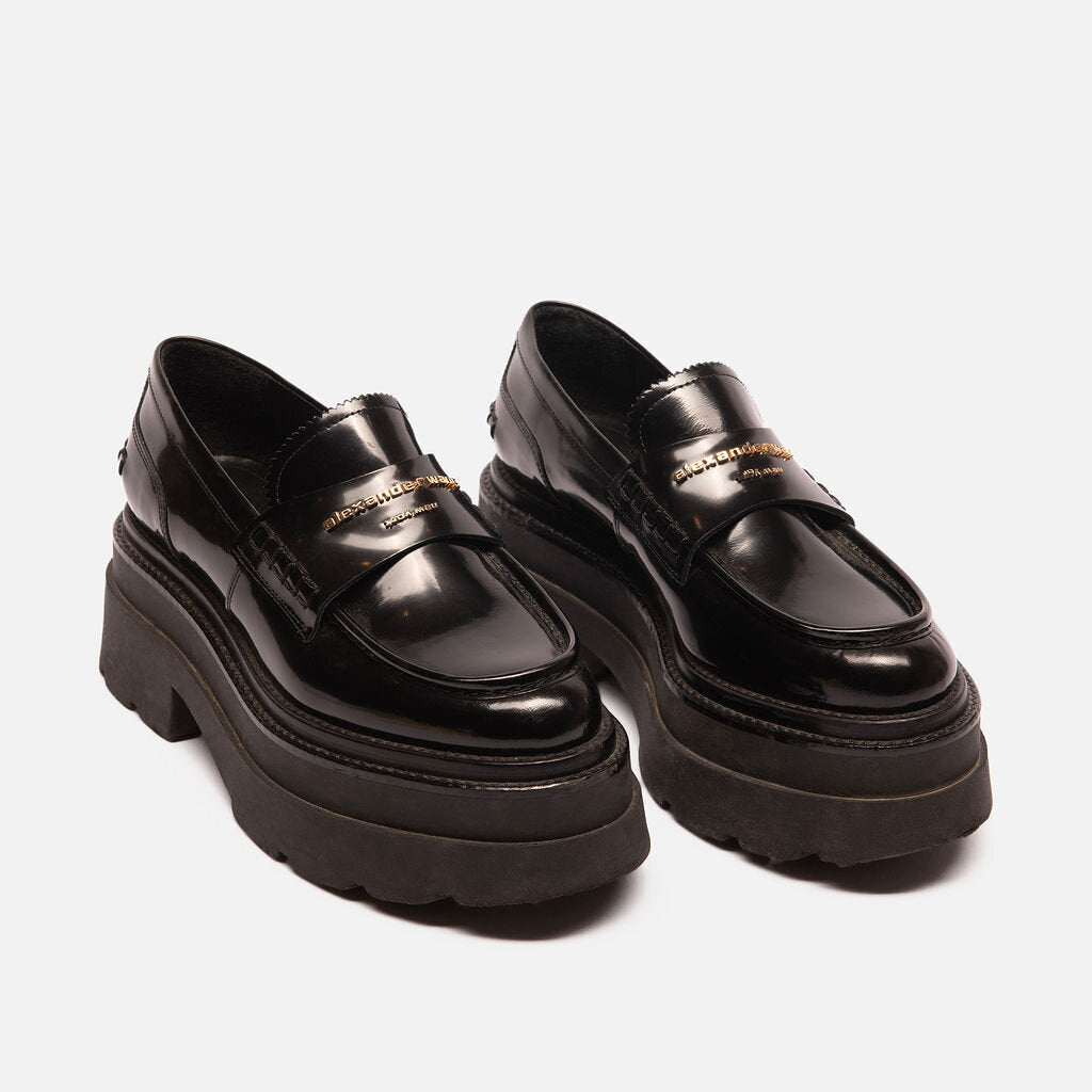 Alexander Wang Black Patent Leather Platform Loafer
