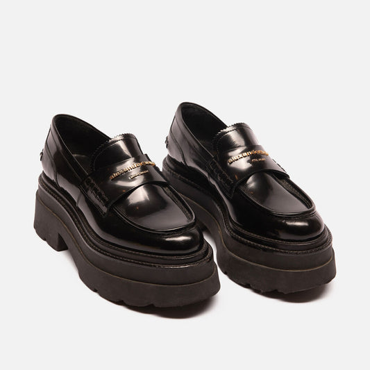 Alexander Wang Black Patent Leather Platform Loafer