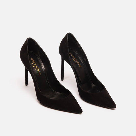 Saint Laurent Black Suede Pumps