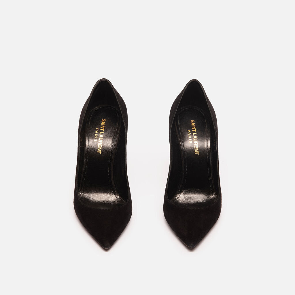 Saint Laurent Black Suede Pumps