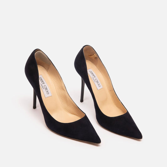 Jimmy Choo Navy Suede Pumps