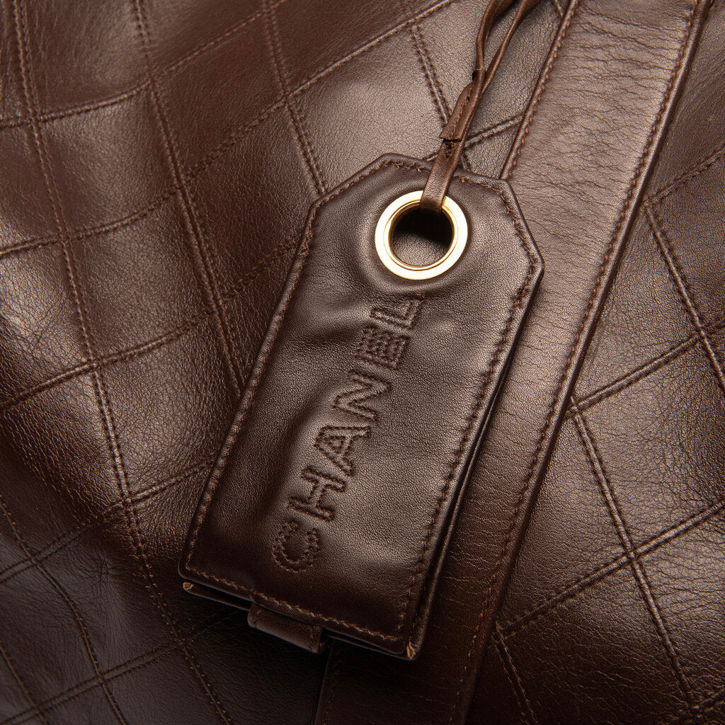 Chanel Chocolate Brown Quilted Duffle