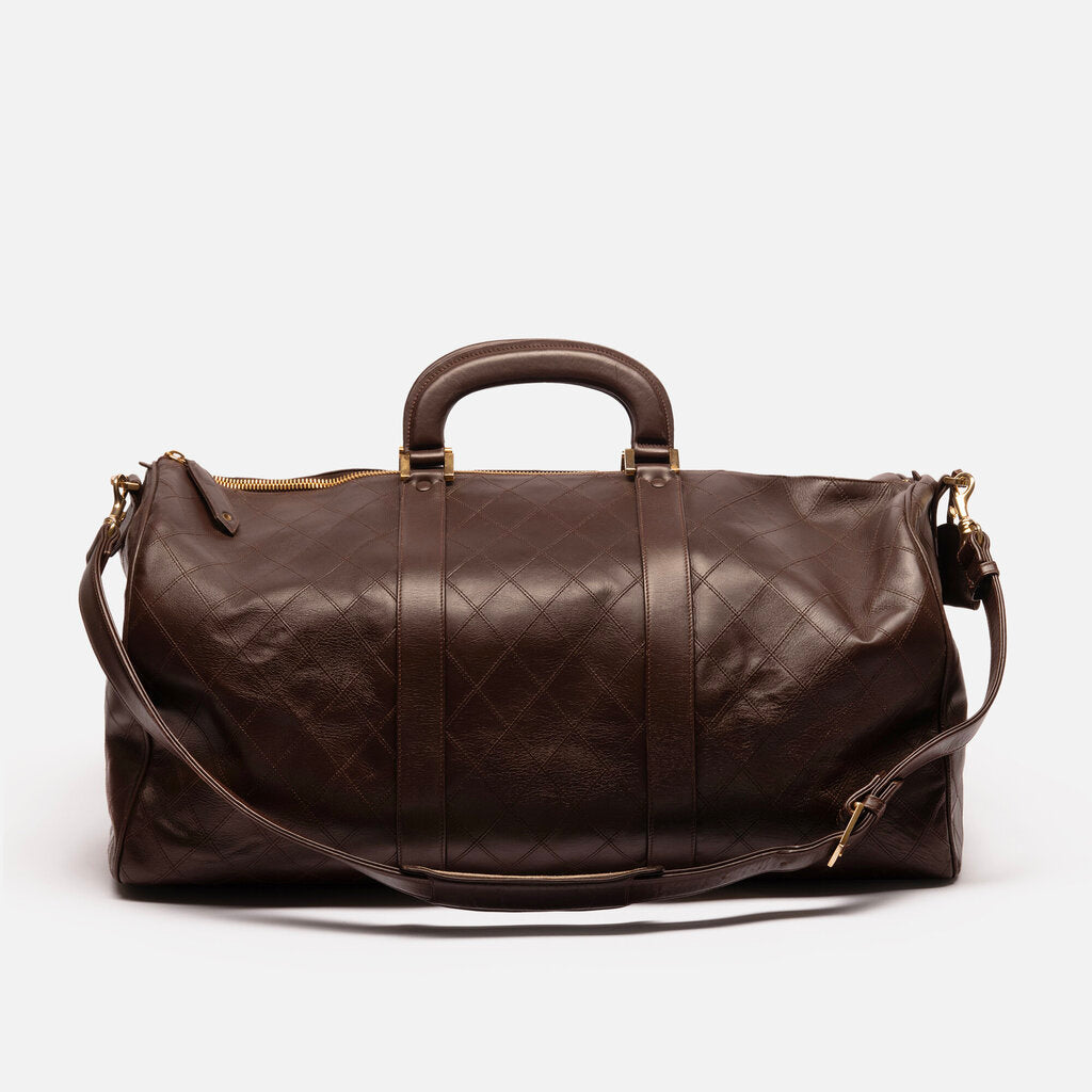 Chanel Chocolate Brown Quilted Duffle