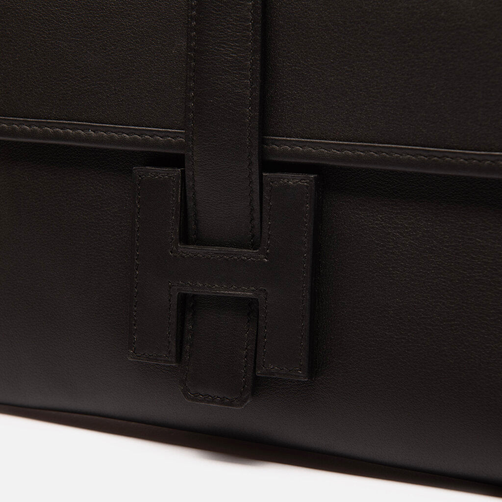 Hermes Black Swift Jige Clutch