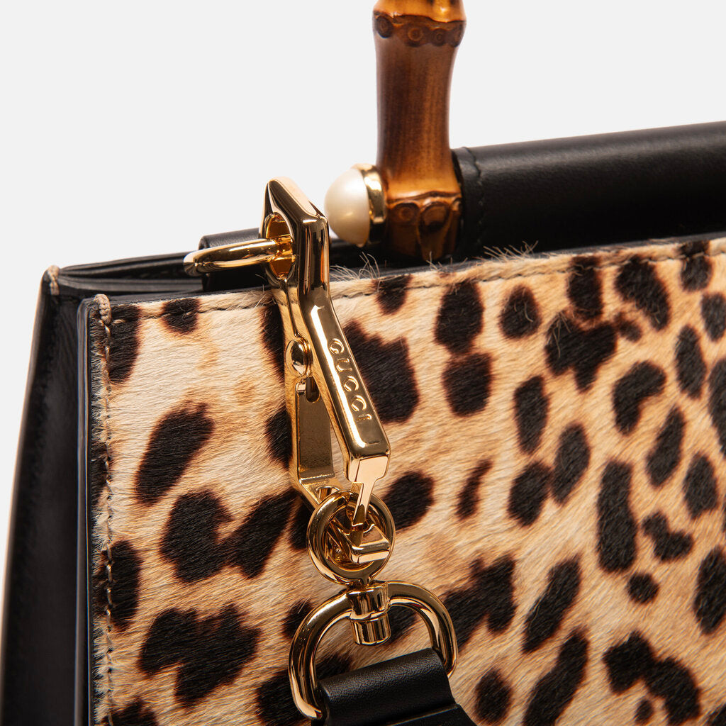 Gucci Leopard & Bamboo Nymphea Bag