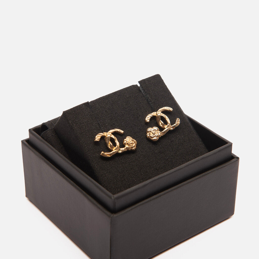 Chanel Rare Camelia Earring with Coco Mark
