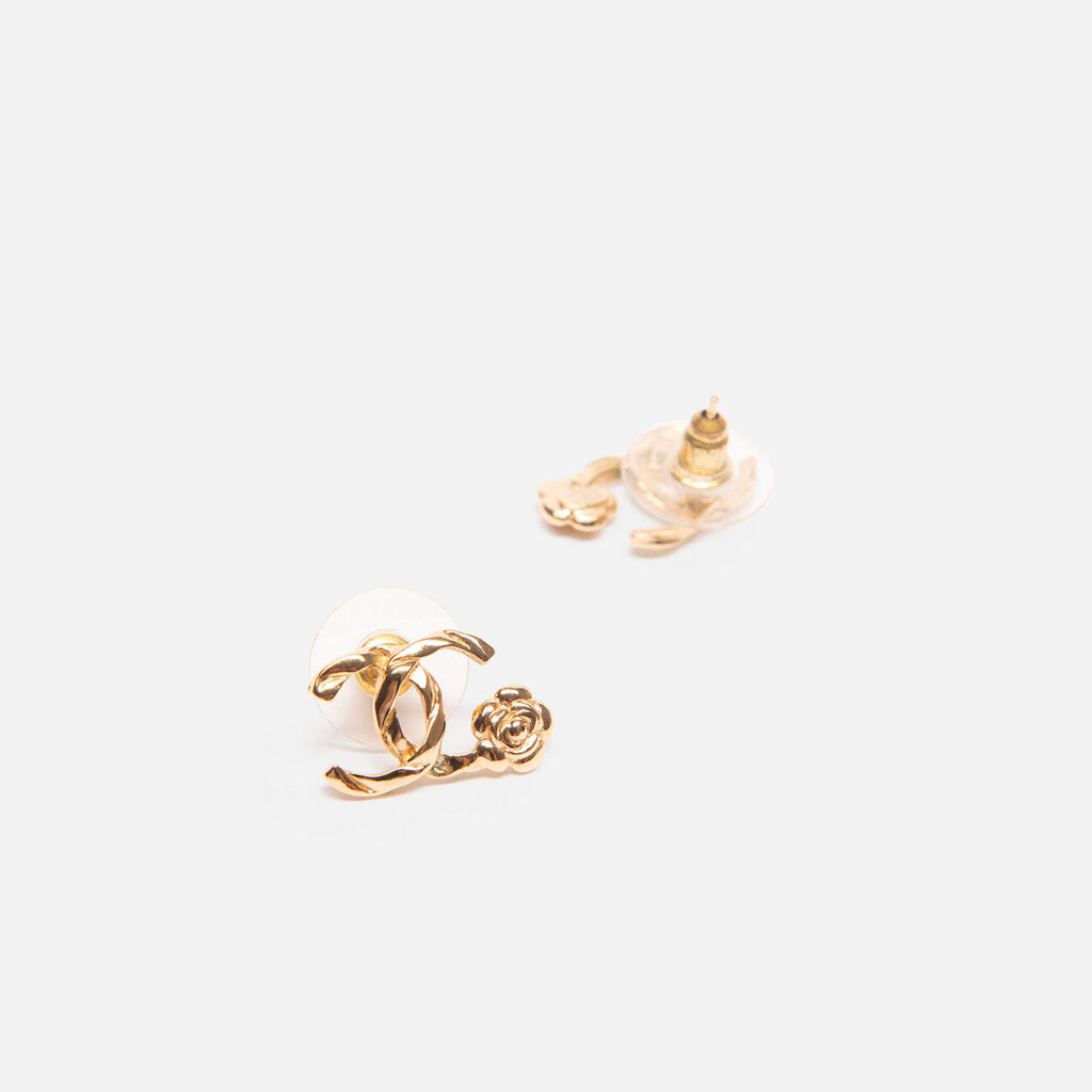 Chanel Rare Camelia Earring with Coco Mark