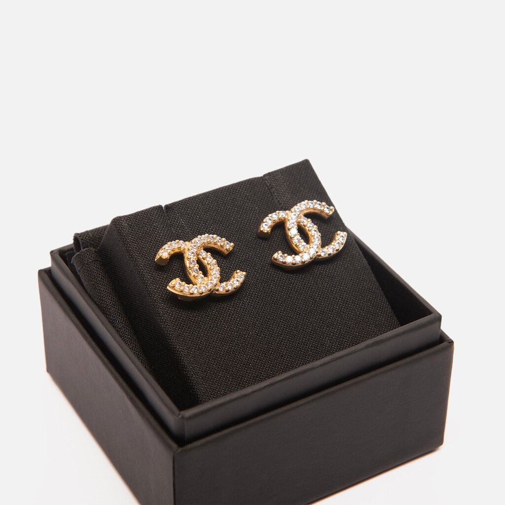 Chanel Coco Mark Rhinestone CC Earring