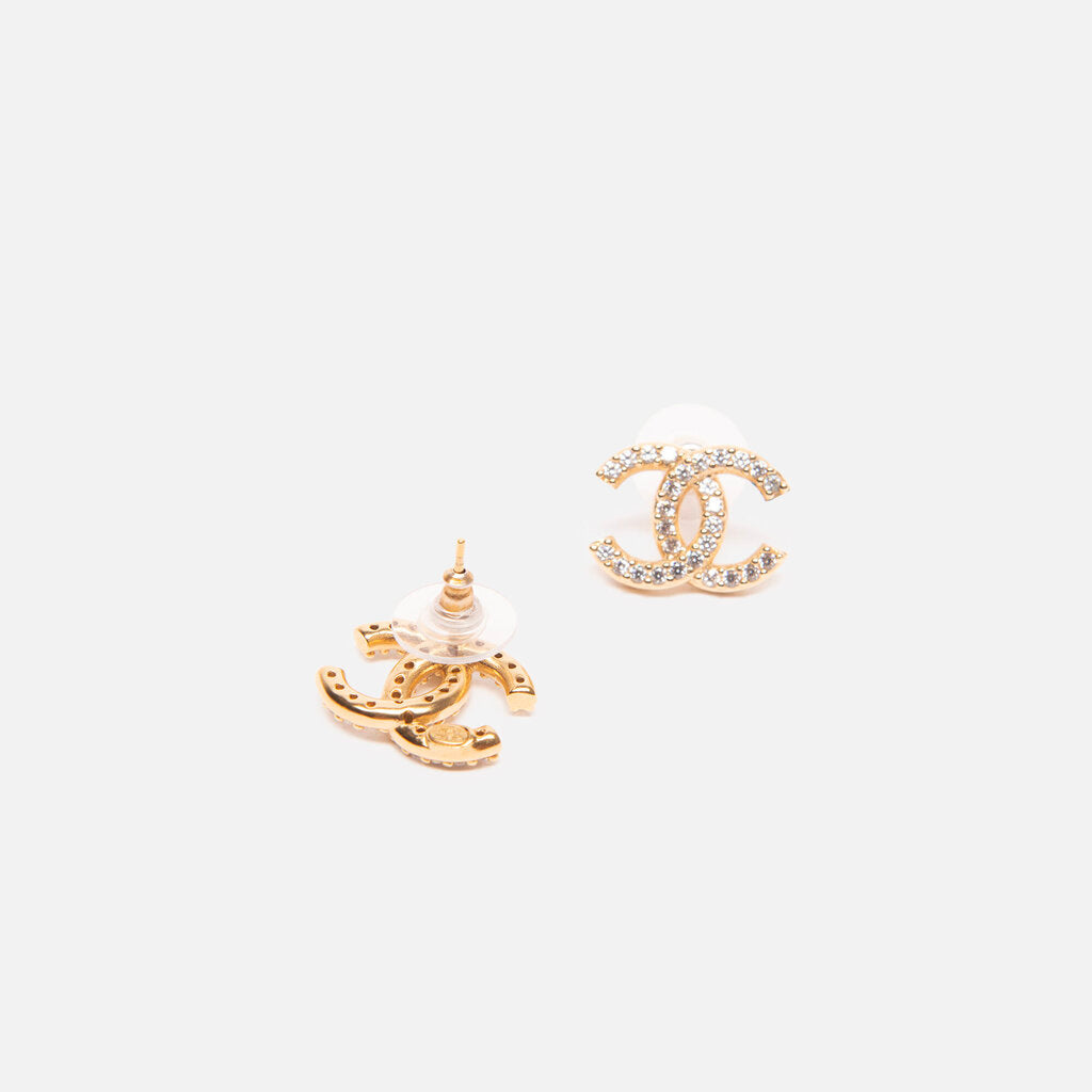 Chanel Coco Mark Rhinestone CC Earring