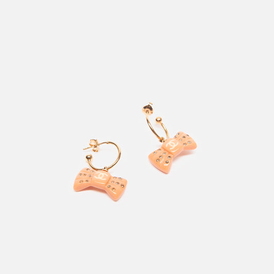 Chanel Pink Candy Bow Earring