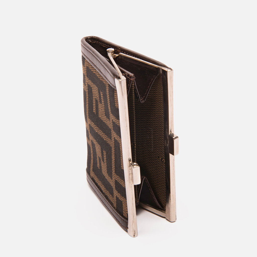 Fendi Zucca Canvas Kisslock Coin Purse