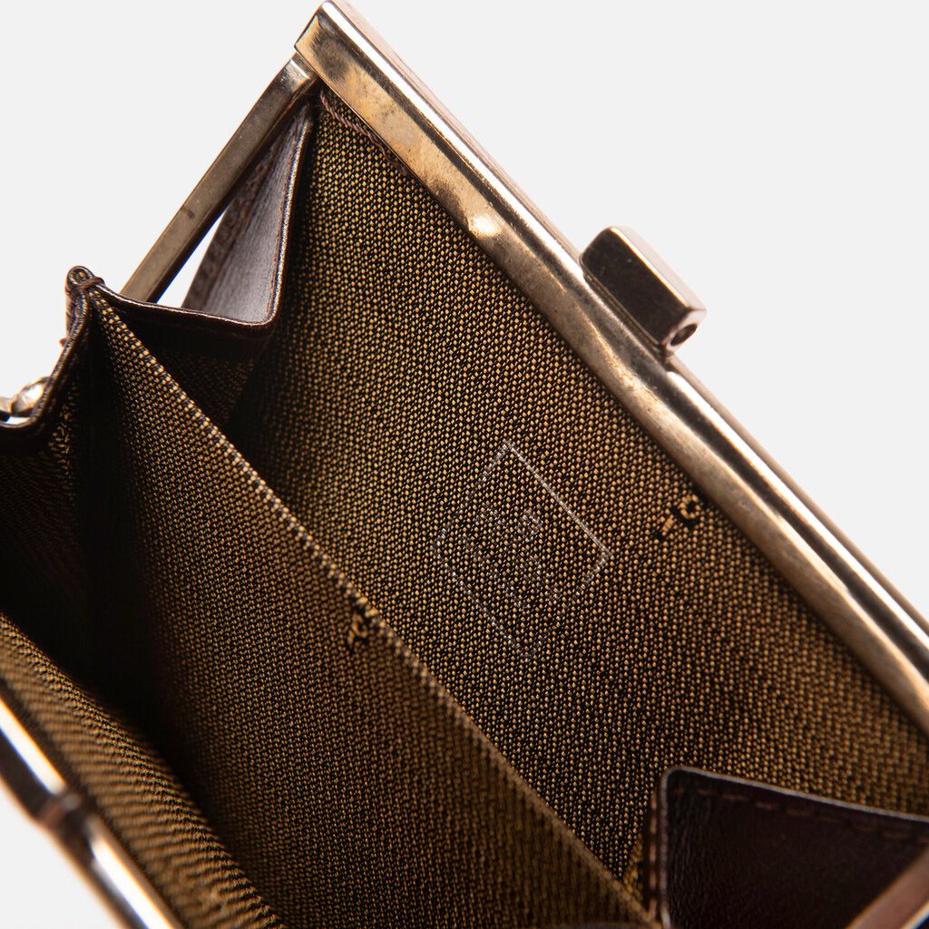 Fendi Zucca Canvas Kisslock Coin Purse