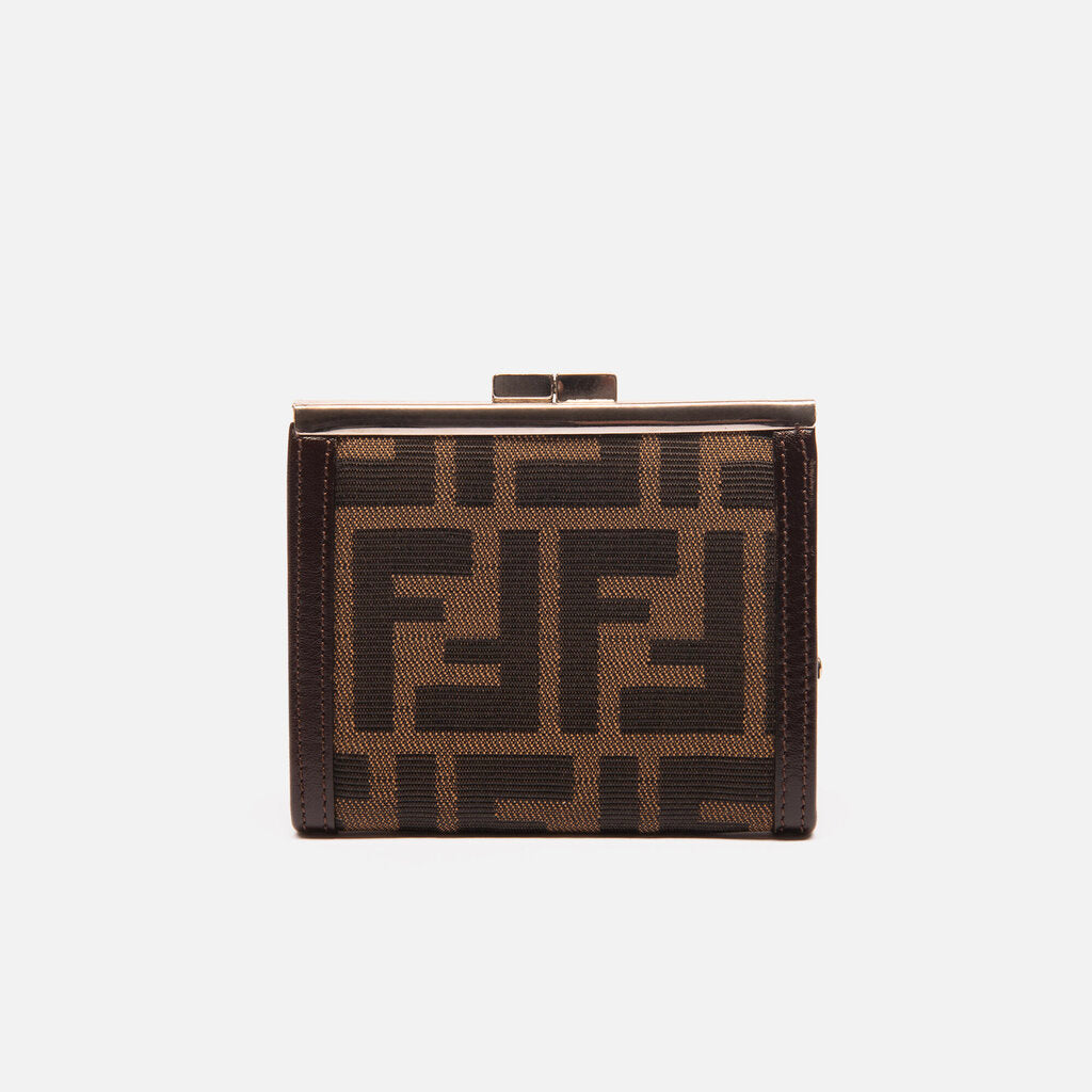 Fendi Zucca Canvas Kisslock Coin Purse