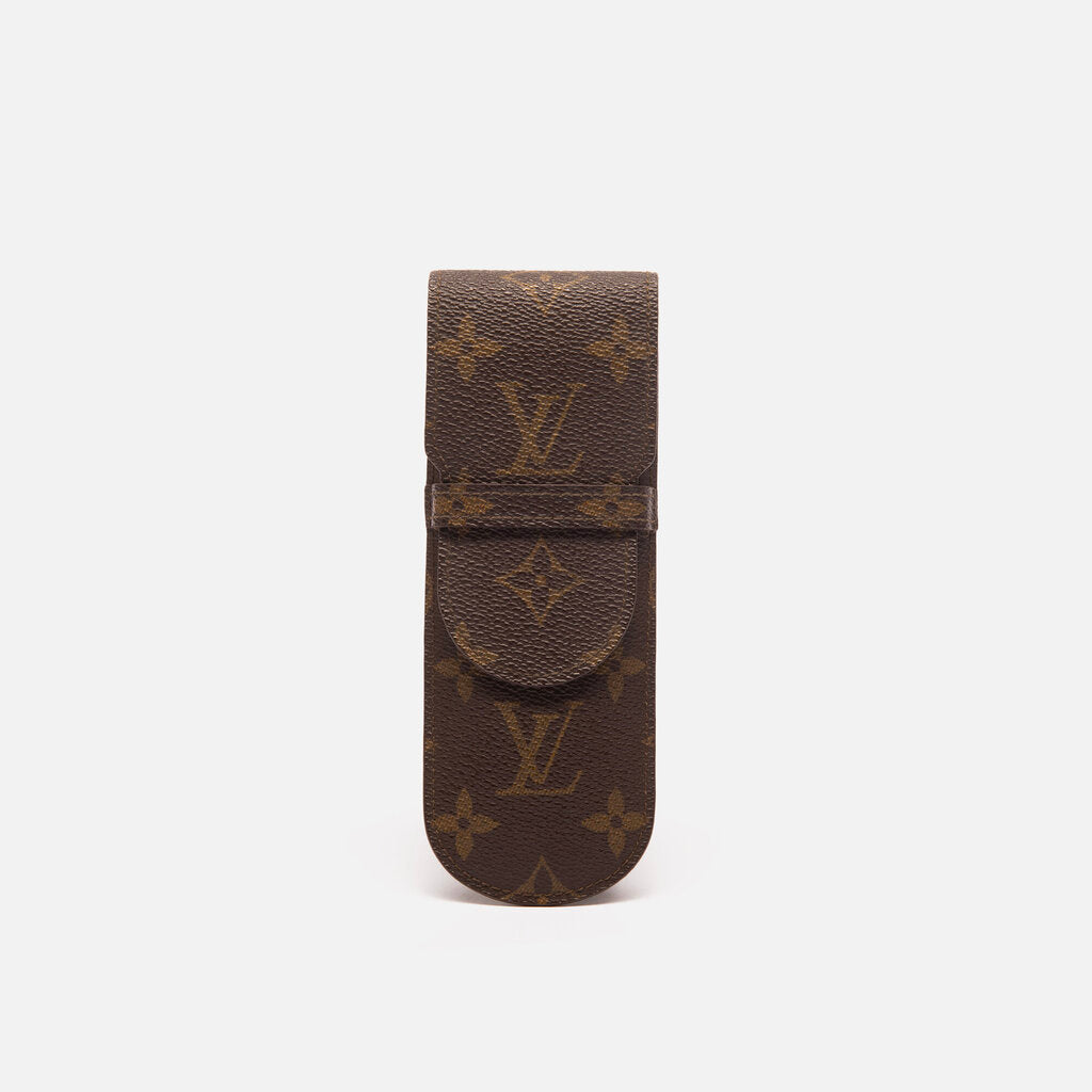 Louis Vuitton Monogram Pen Case (Green Interior)
