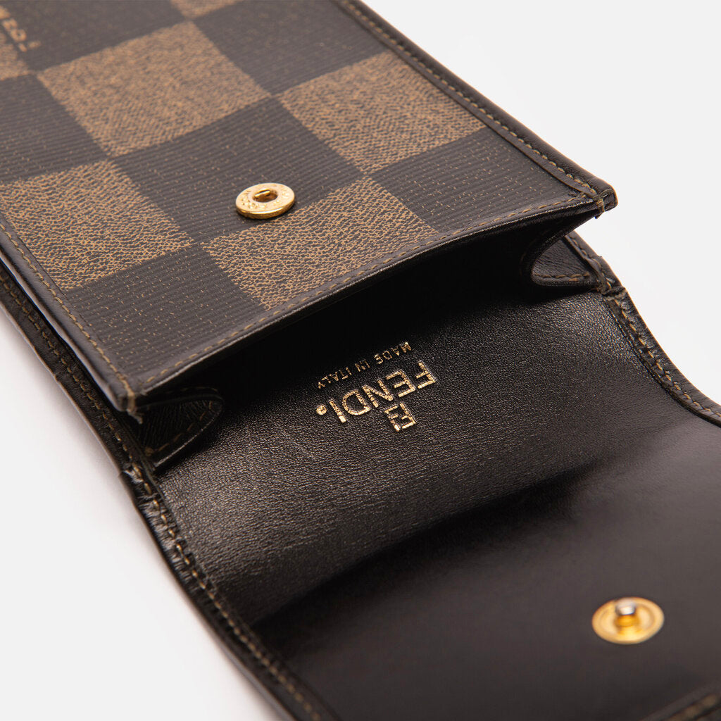 Fendi PVC Coated Checkered Glasses Cases