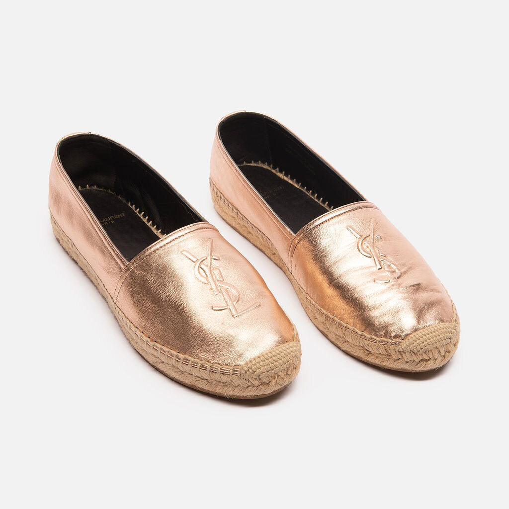 Saint Laurent Rose Gold Espadrille