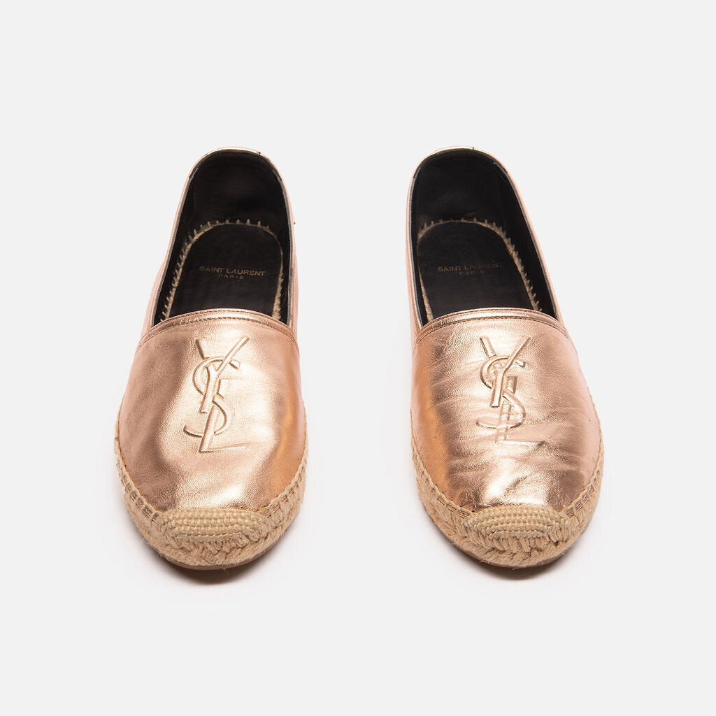 Saint Laurent Rose Gold Espadrille