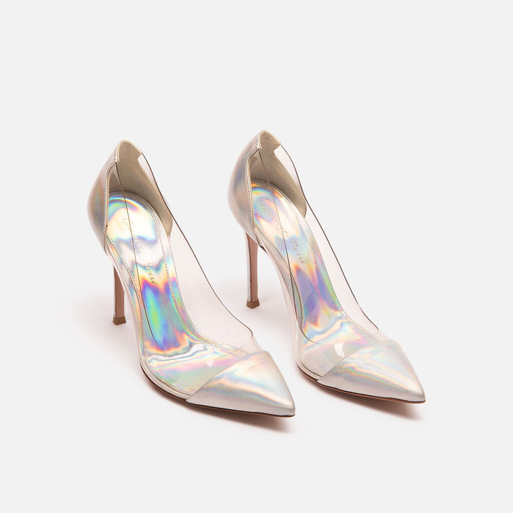 Gianvito Rossi Silver Point Toe Heel