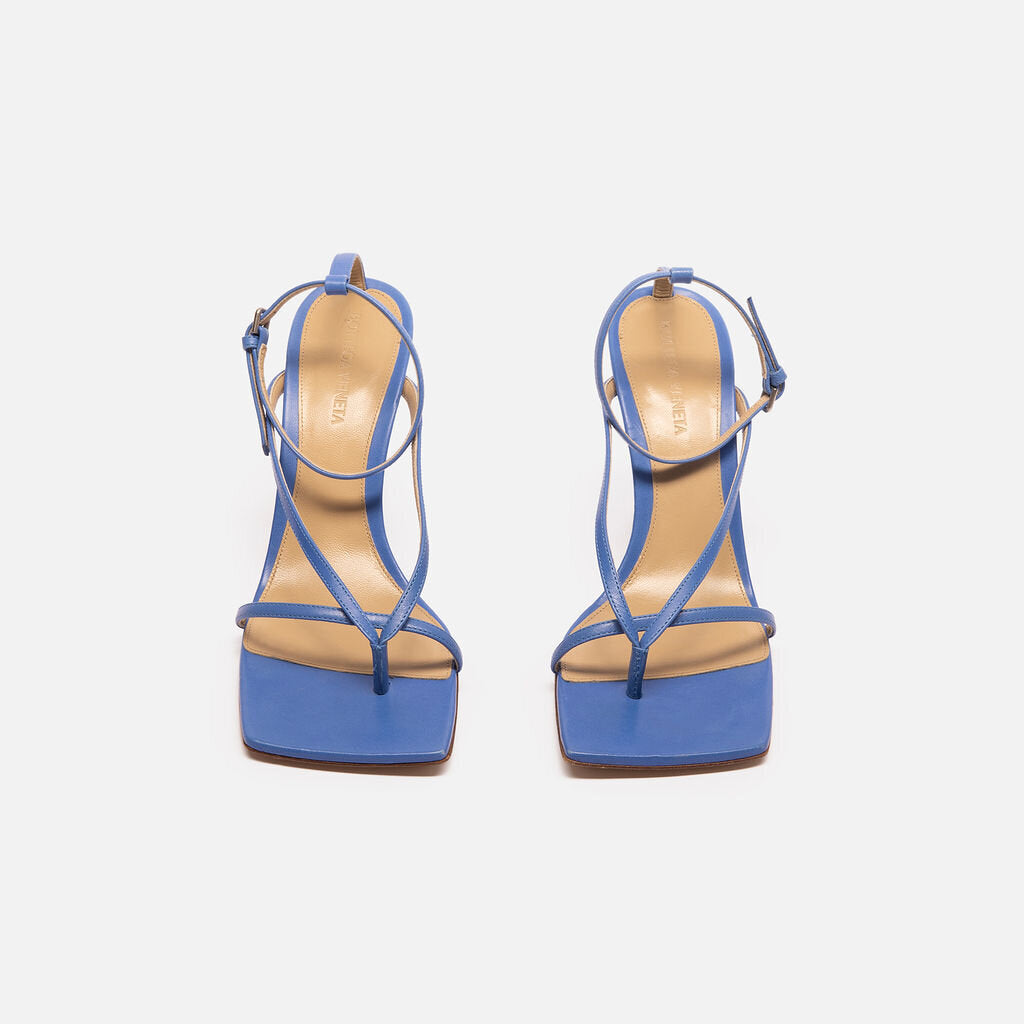 Bottega Veneta Blue Leather Strappy Heel
