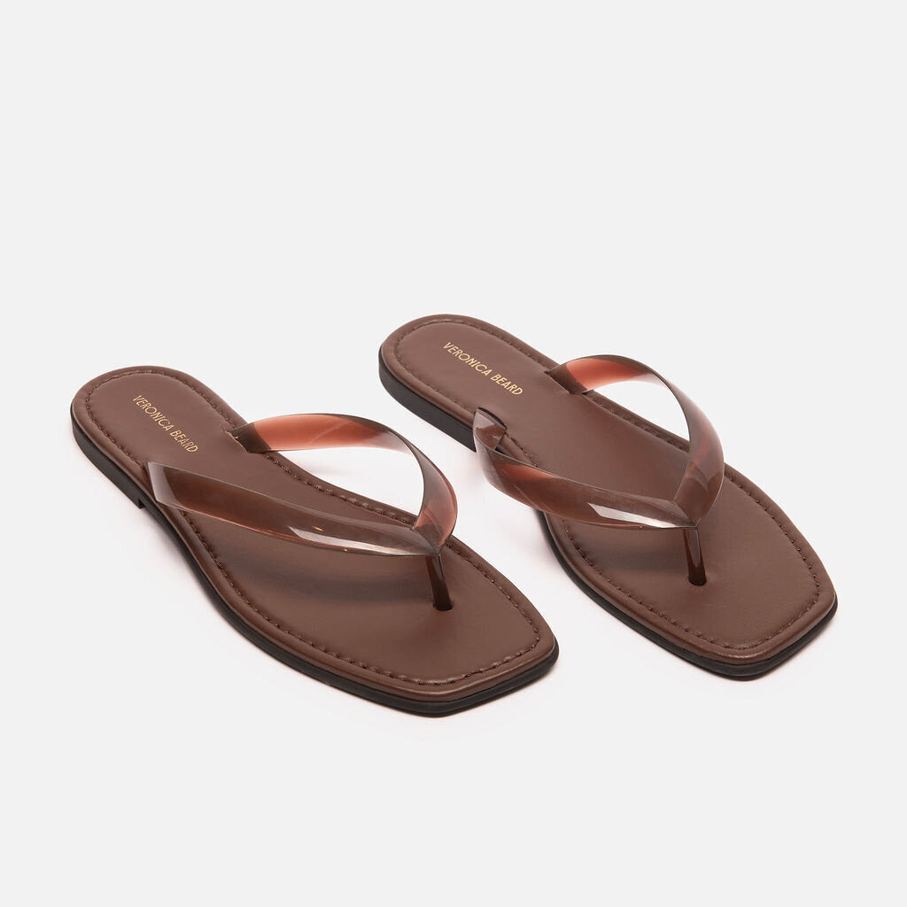 Veronica Beard Brown Flip Flops