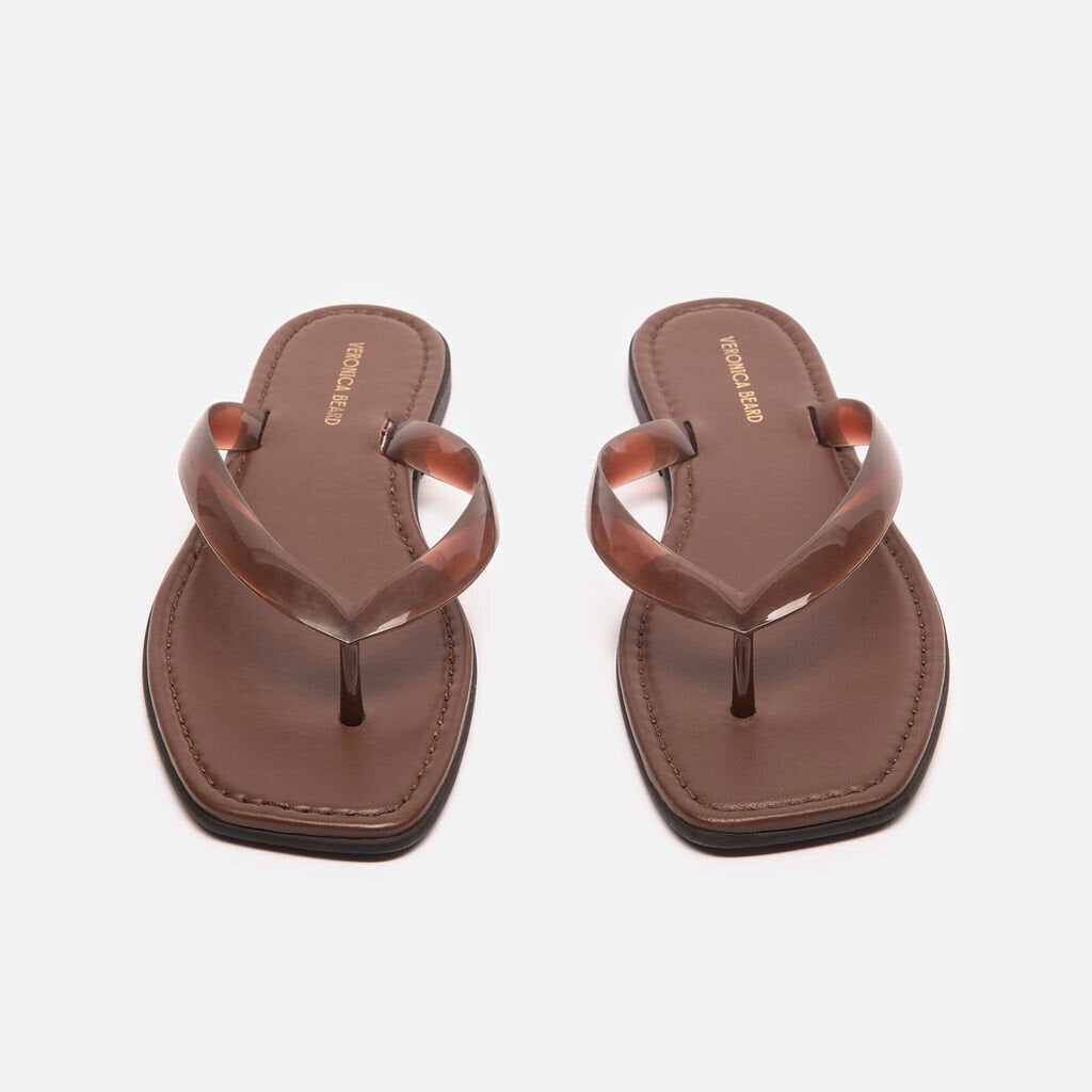 Veronica Beard Brown Flip Flops