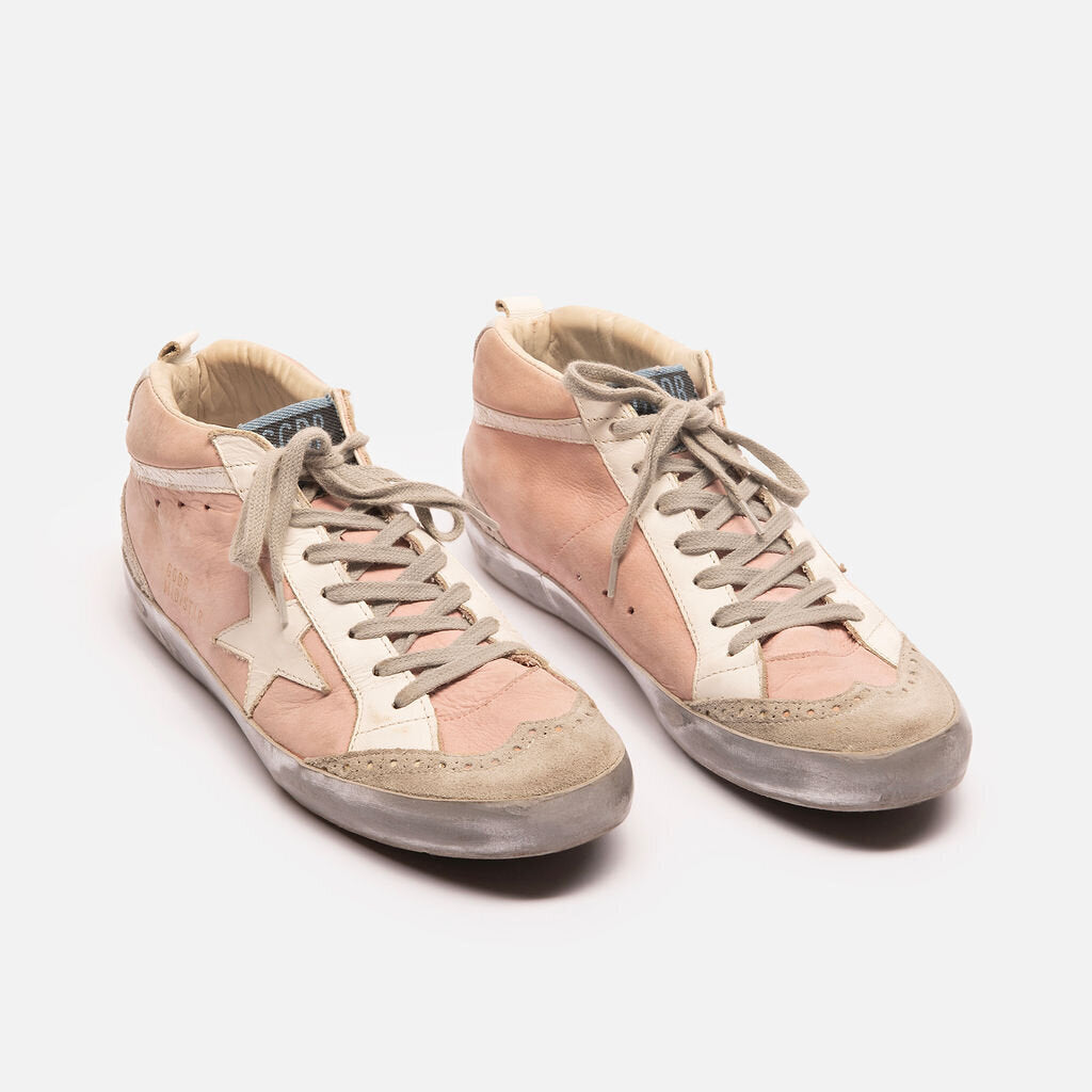 Golden Goose Pink Leather High Top Sneaker