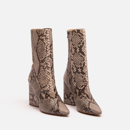 Yeezy Season 4 Brown Python Heeled Boots