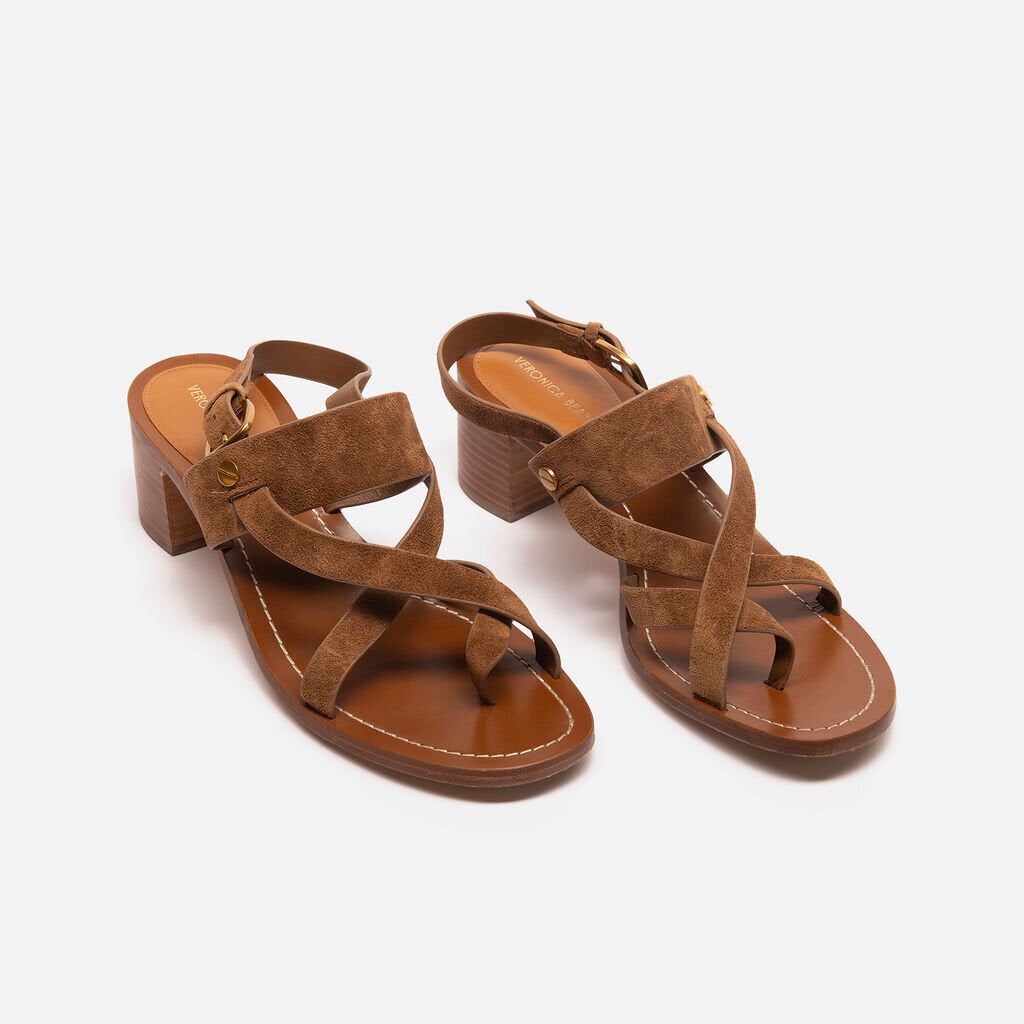 Veronica Beard Brown Suede Sandal