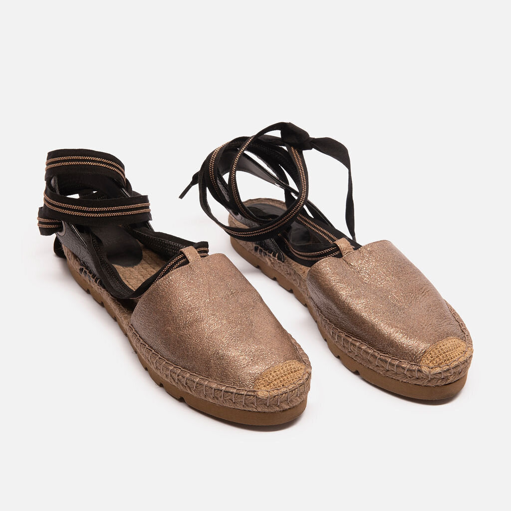 Brunello Brown Metallic Espadrilles