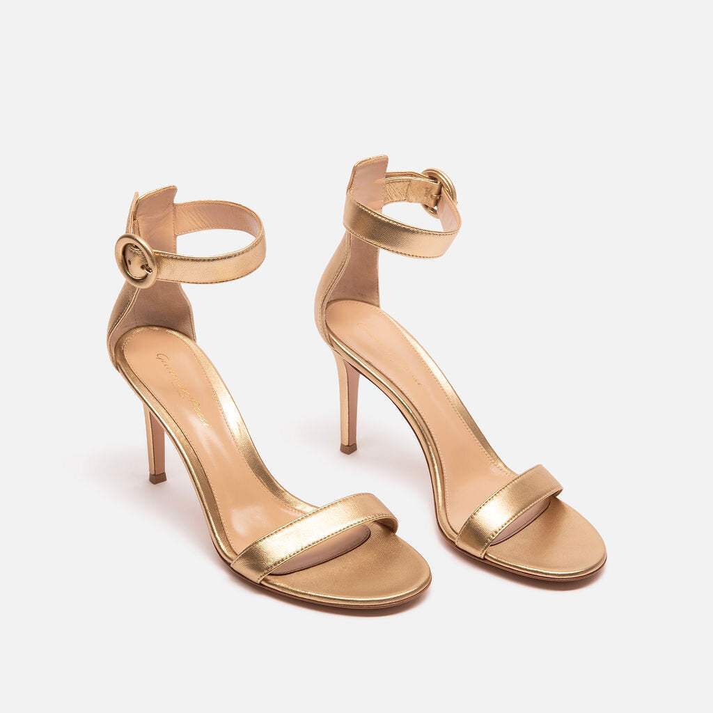 Gianvito Rossi Gold Heels