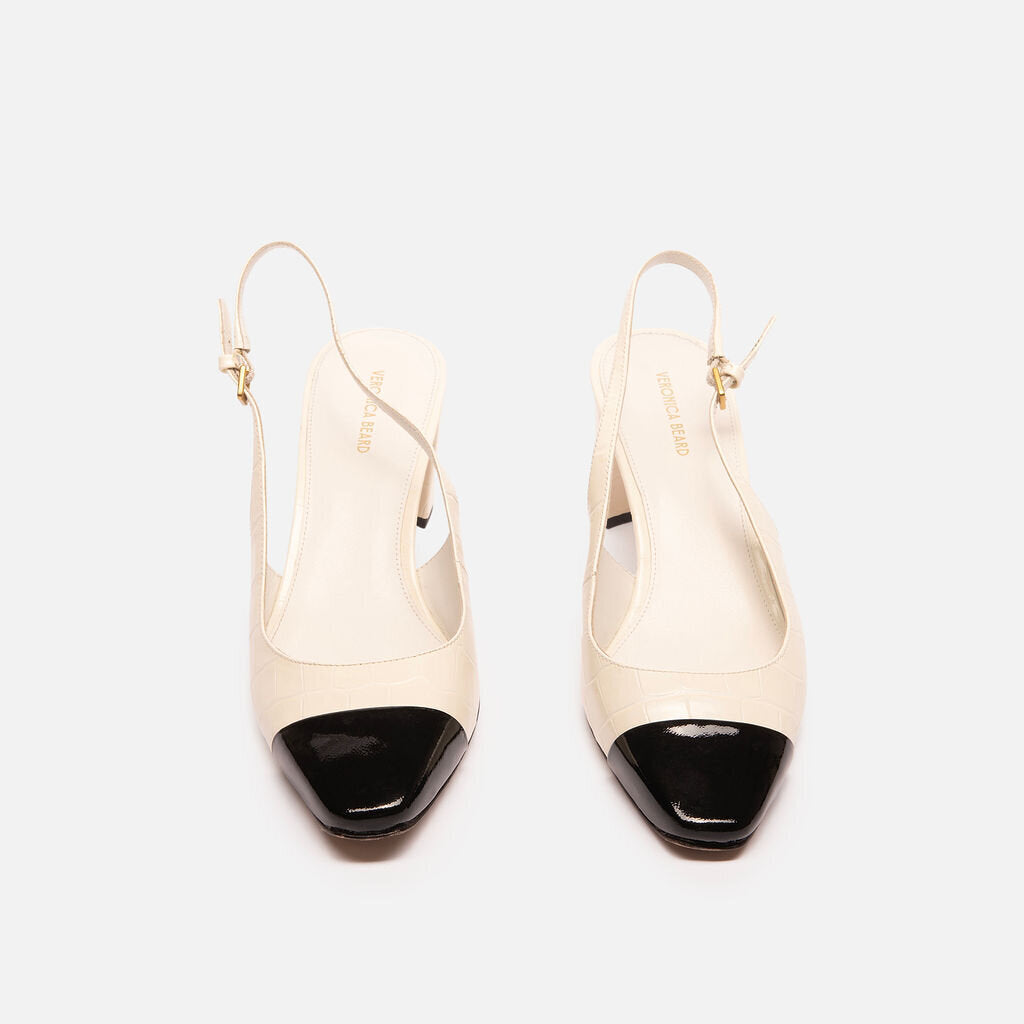Veronica Beard Black & White Slingback Heel