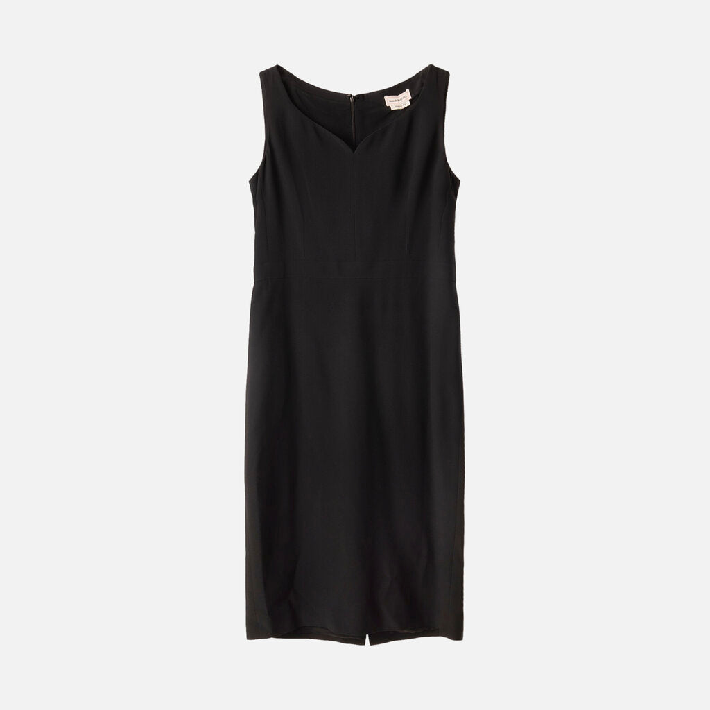 Alexander McQueen Black Viscose Blend Midi Dress (NWT 1480)
