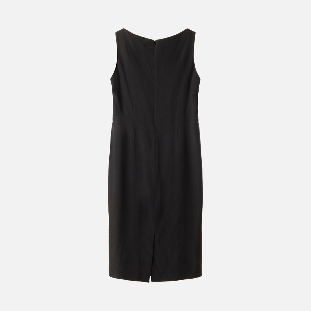 Alexander McQueen Black Viscose Blend Midi Dress (NWT 1480)