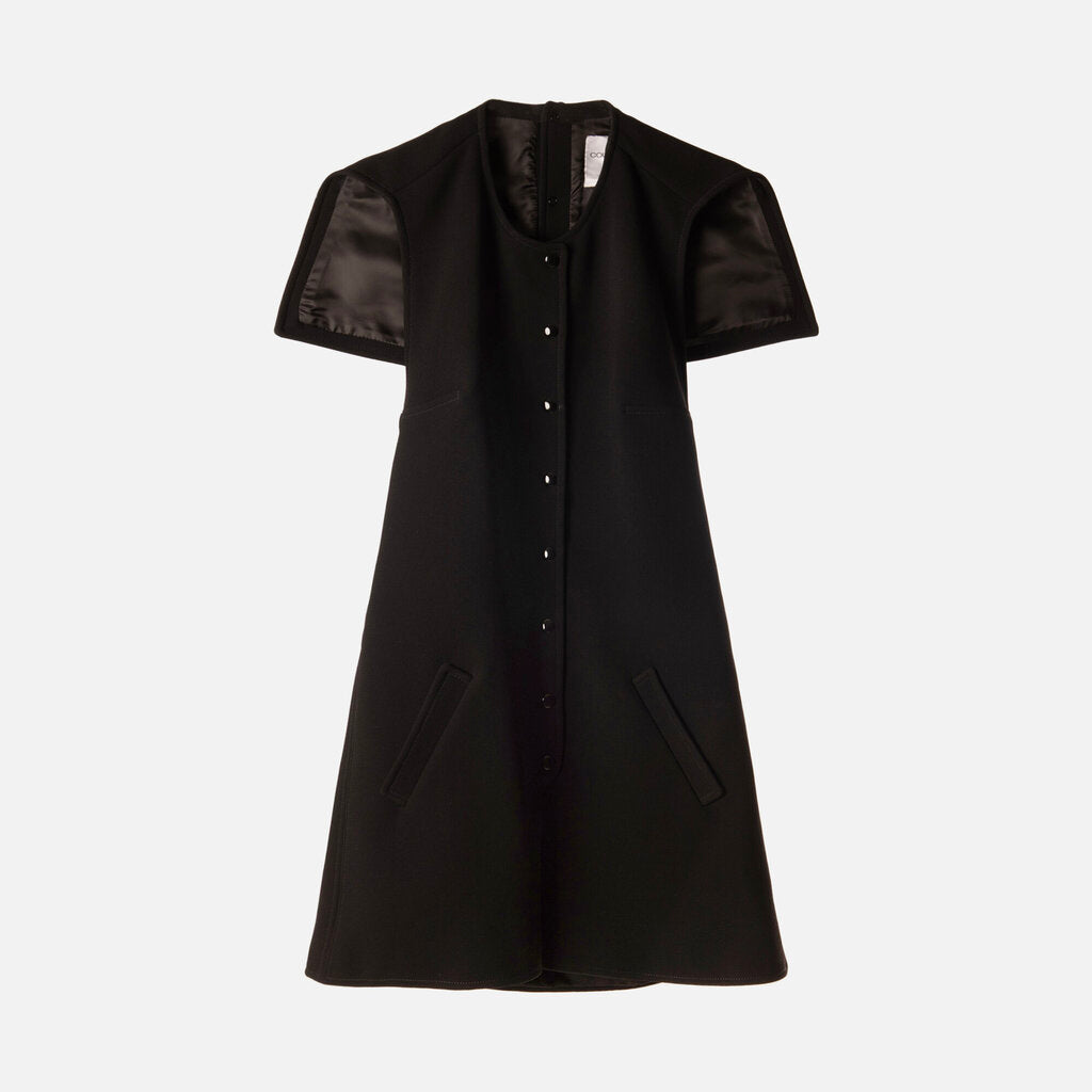 Courreges Black Open Back Mini Dress