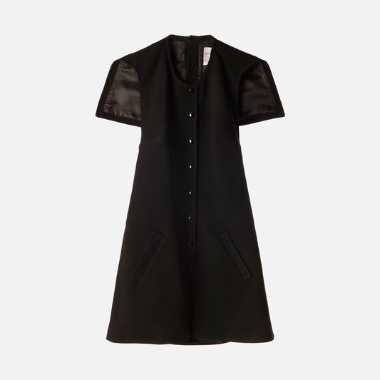 Courreges Black Open Back Mini Dress