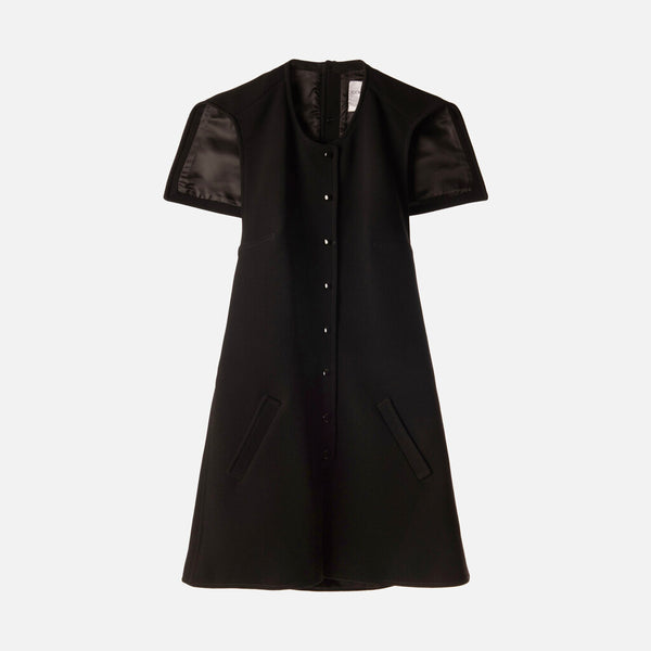 Courreges Black Open Back Mini Dress