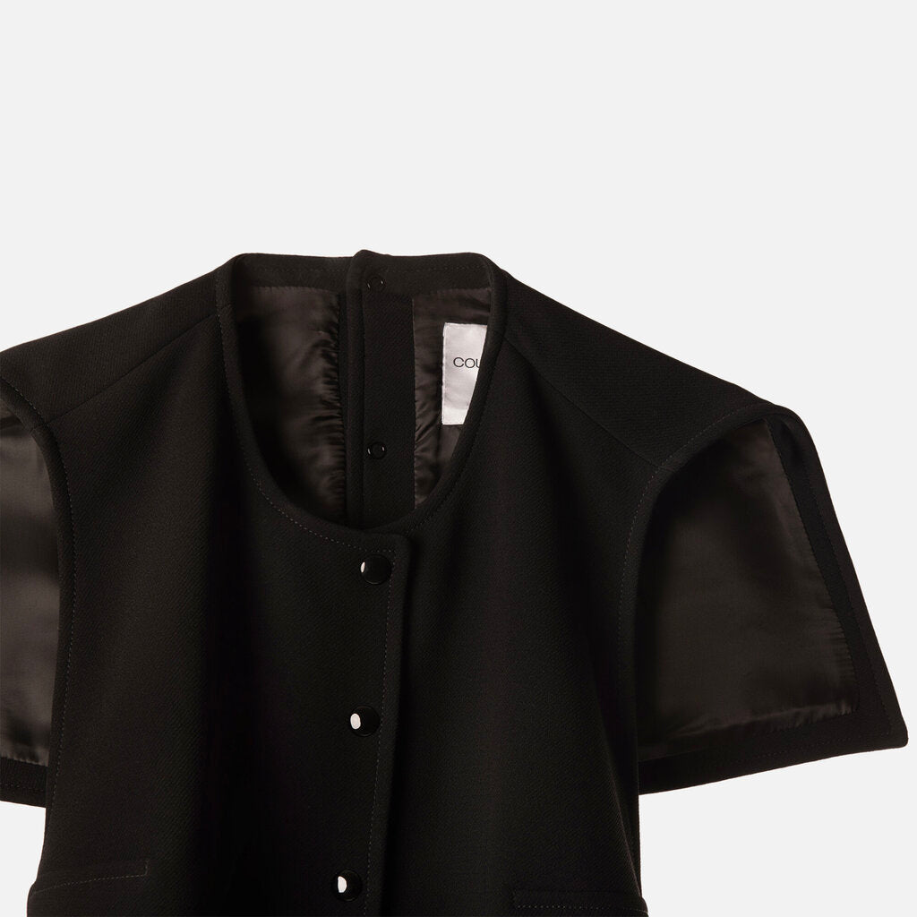 Courreges Black Open Back Mini Dress