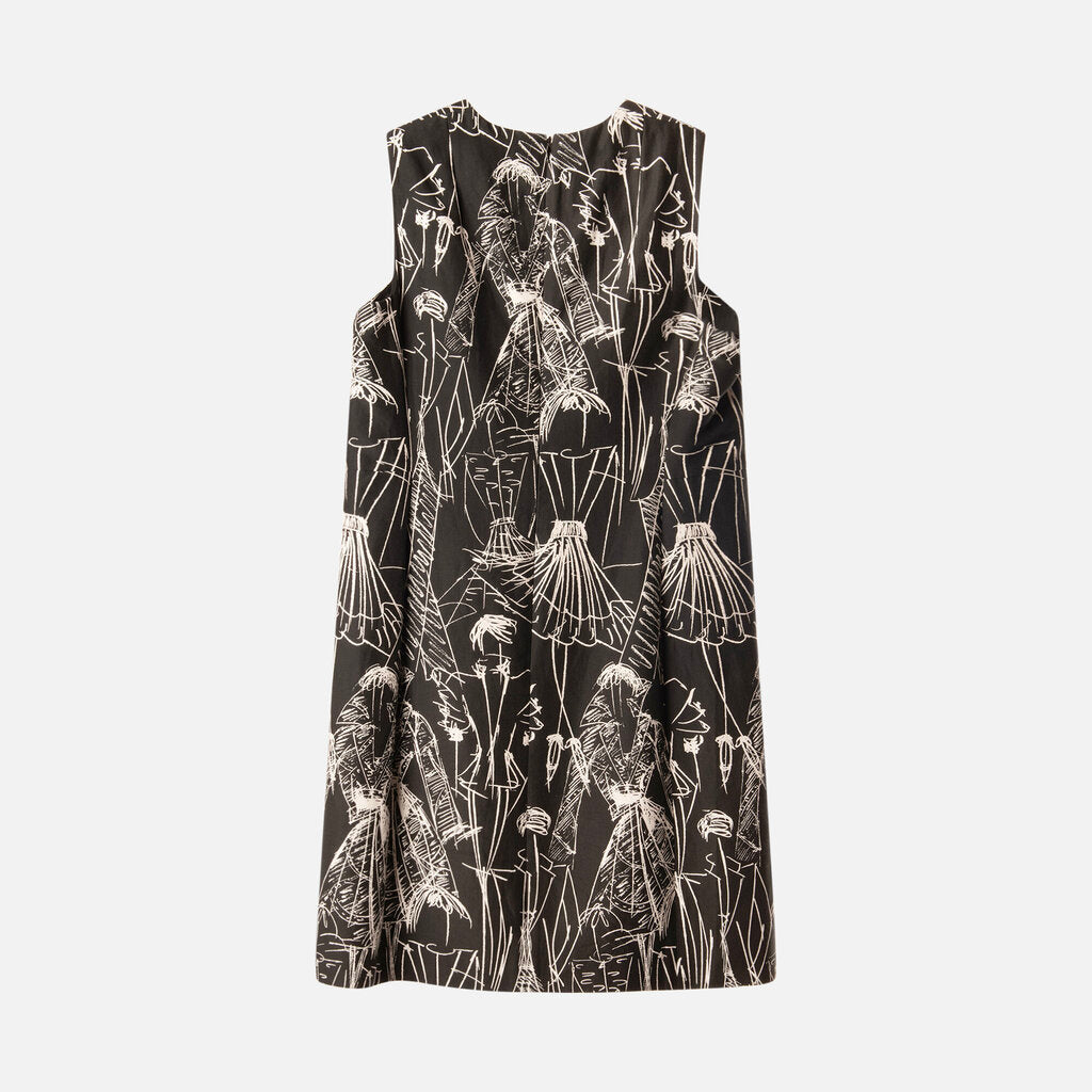 Akris Black/White Cotton Dress