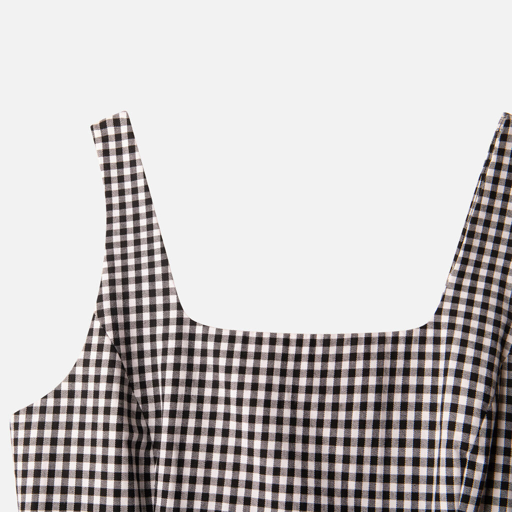 Favorite Daughter Black/White Gingham Cotton Mini Dress